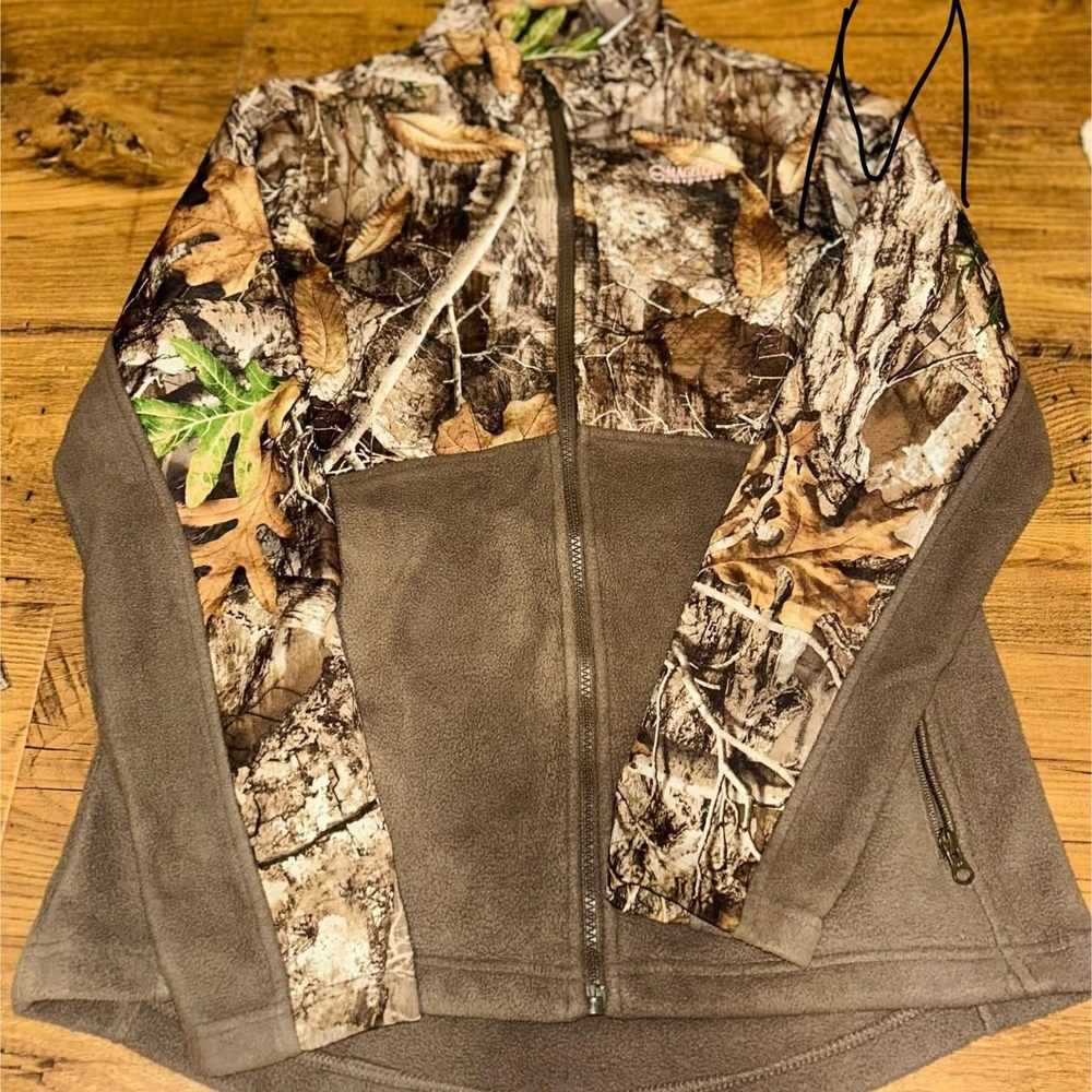 Magellan Outdoors Women’s Realtree Camo Fleece Utility Jacket - Brown/Green